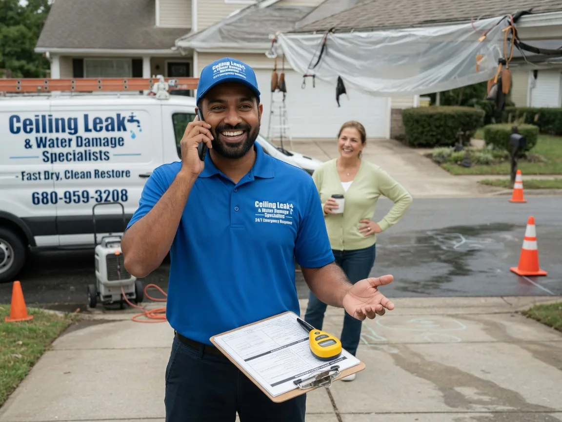 Ceiling Leak Cleanup Wellington, MO FAQs